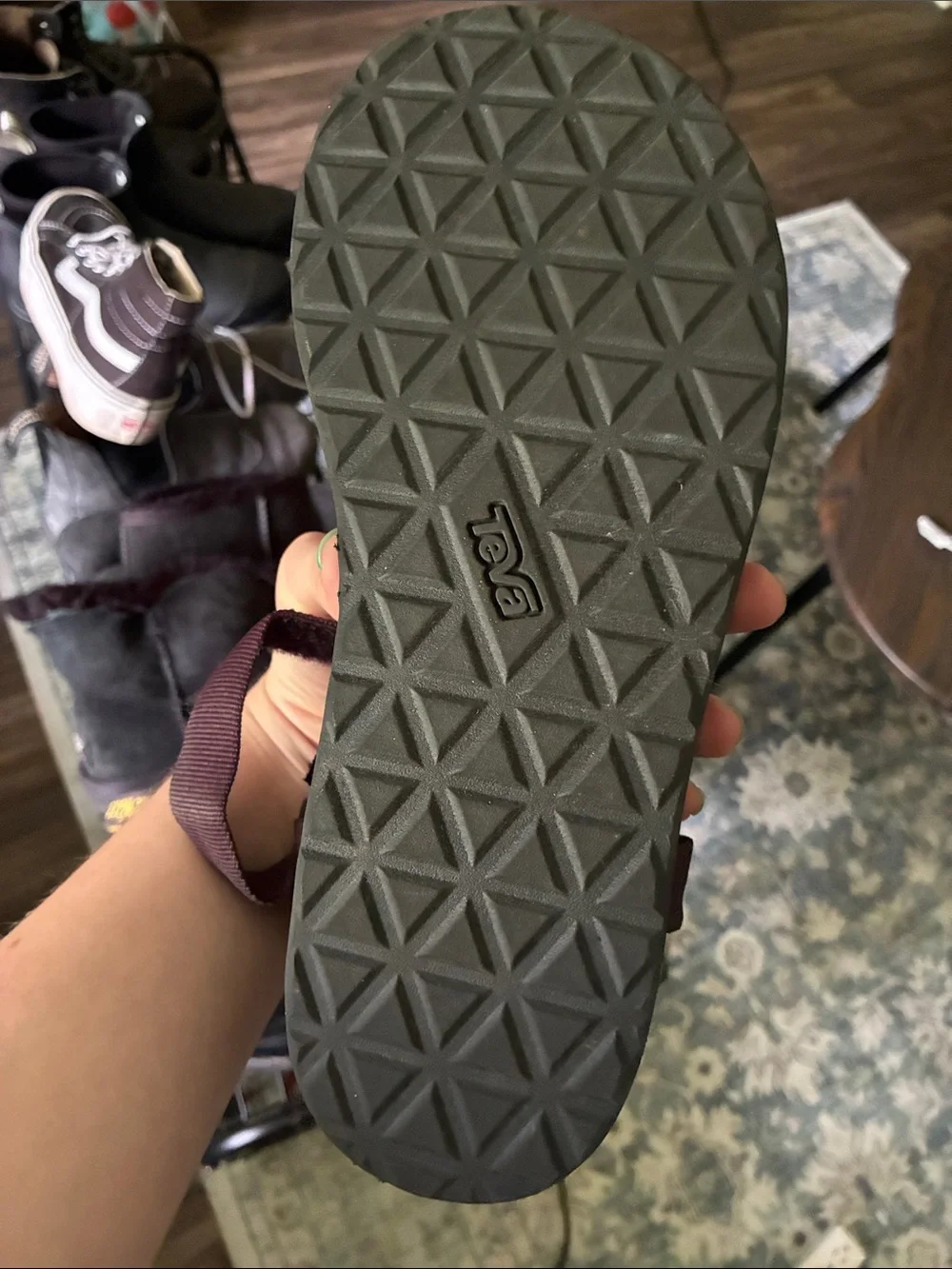 BLACK TEVA Women's Strappy Outdoor Sandals